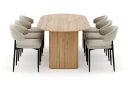 Noira Ovalt Spisebord 220 cm med 6 Sawako Stoler - Natur