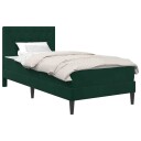 vidaXL Sengeramme med madrass Mørkegrønn 100 x 200 cm Fløyel