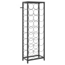vidaXL Vinstativ for 27 flasker svart 34x18x100 cm smijern