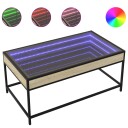  Salongbord med Infinity LED sonoma eik 90x50x41 cm 847688