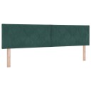  Box Spring Seng med Madrass Mørkegrønn 180x200 cm Fløyel