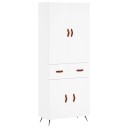 vidaXL Highboard hvit 69,5x34x180 cm konstruert tre 8720845475437