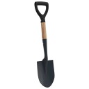 vidaXL Spade Svart 68,5 cm Pulverlakkert stål og solid tre