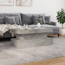  Salongbord med LED-lys betonggrå 90x50x40 cm 8721012466197
