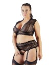 Cottelli BH- og Hofteholdersett Plus Size     - Svart - 2XL