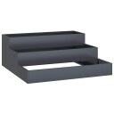  hageplanter 3 tiers 90x90x35 cm Antrasitt stål