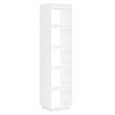 vidaXL Bokhylle/romdeler hvit 40x35x167 cm heltre furu