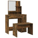  Sminkebordsett røkt eik 86,5x35x136 cm 8720287100942
