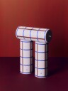 HAY Column Candle blokklys medium 20 cm Light blue blue bordeaux and silver