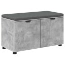 vidaXL Gangbenk BetongGrå 80 x 38 x 46 cm Konstruert treverk og stoff