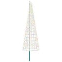 vidaXL Juletrebelysning med spyd og flaggstang 300 cm 550 LED-lys
