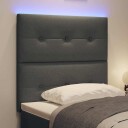  LED Hodegjerde Mørkegrå 80 cm Stoff