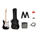 Squier Sonic Stratocaster Pack Mn Svart, Gig Bag, 10g - 230v Eu
