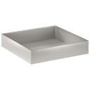 vidaXL Hageblomsterpotte Sølv 80 x 80 x 12 cm Rustfritt stål