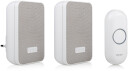 Byron DBY-22324 Trådløs Dørklokke Grå/Hvit med Plug-in og Batteri