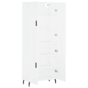 vidaXL Highboard hvit 69,5x34x180 cm konstruert tre 8720845409401