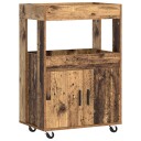 vidaXL Barvogn Eiketre 60 x 39.5 x 89 cm Konstruert tre
