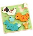 Djeco Puslespill 6 Brikker Puslespill & Play Venner Djeco OneSize Puslespill Oransje Turkis