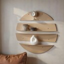 Zalvenn vegghylle 76 cm rund - Taupe