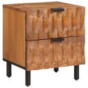  Nattbordskap 2 pcs Brun 40 x 33 x 46 cm Massiv mango tre