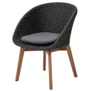 Cane line Peacock Karmstol Mørkegrå