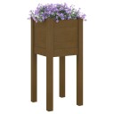 vidaXL Plantekasse honningbrun 31x31x70 cm heltre furu