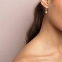 Petite Kennedy hoops øredobber ivory pearl