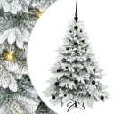  Kunstig juletre med 150 LED med stativ grønn 120 cm PE og PVC
