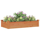vidaXL Høybed med foring brun 120x60x25 cm heltre gran