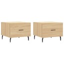  Salongbord 2 stk sonoma eik 50x50x40 cm konstruert tre 8720845428969