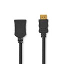 Nedis Høyhastighets HDMI  kabel Med Ethernet HDMI  kontakt HDMI  utgang 4k@60hz ARC 10,2 Gbps 1,00 M Runde PVC Svart