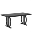 Skrivebord 160x80cm / kontorpult / arbeidsbord i svart med metallramme og stor arbeidsflate