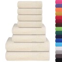  8 delers håndklesett FROGN kremhvit 360 gsm