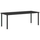 Hagebord Svart 200x80x73 cm Herdet Glass