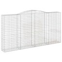 vidaXL Gabionkurver buede 4 stk 400x50x200/220 cm galvanisert jern