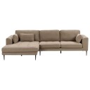 Hjørnesofa Flam   Brun Svart/Høyrevendt/Polyester