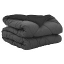 vidaXL Sommerdyne Svart og Anthracite 200 x 155 cm Mikrofiber