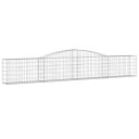 vidaXL Gabionkurver buede 6 stk 400x30x60/80 cm galvanisert jern