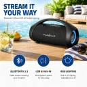 Nedis 60W Party Høyttaler med Bluetooth og Vannavstøtende Design - Sort