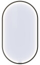 Dansani Moon Oval Rammespeil LED lys B60xh105cm Svart Matt