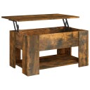 vidaXL Salongbord røkt eik 79x49x41 cm konstruert tre