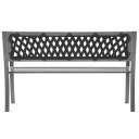 vidaXL Hagebenk svart 120 cm stål