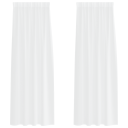  Gardiner med gardiner 2 pcs Hvit Polyester