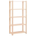 vidaXL Lagringshyller 5 etasjer 3stk 80x38x170cm heltre furu 250kg