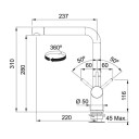 Franke Active Plus Swivel Kjøkkenkran Krom/Onyx