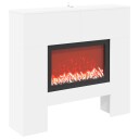 vidaXL Elektrisk peis Hvit 100 x 24,5 x 90 cm Konstruert tre