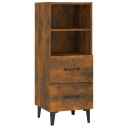 vidaXL Skjenk røkt eik 34,5x34x90 cm konstruert tre