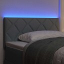  LED Hodegjerde Diamantmønster Lysegrå 90 cm Stoff