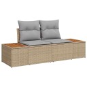  Hage Spisegruppe med pute 9 pcs Beige og grå