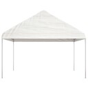vidaXL Paviljong med tak hvit 15,61x4,08x3,22 m polyetylen
